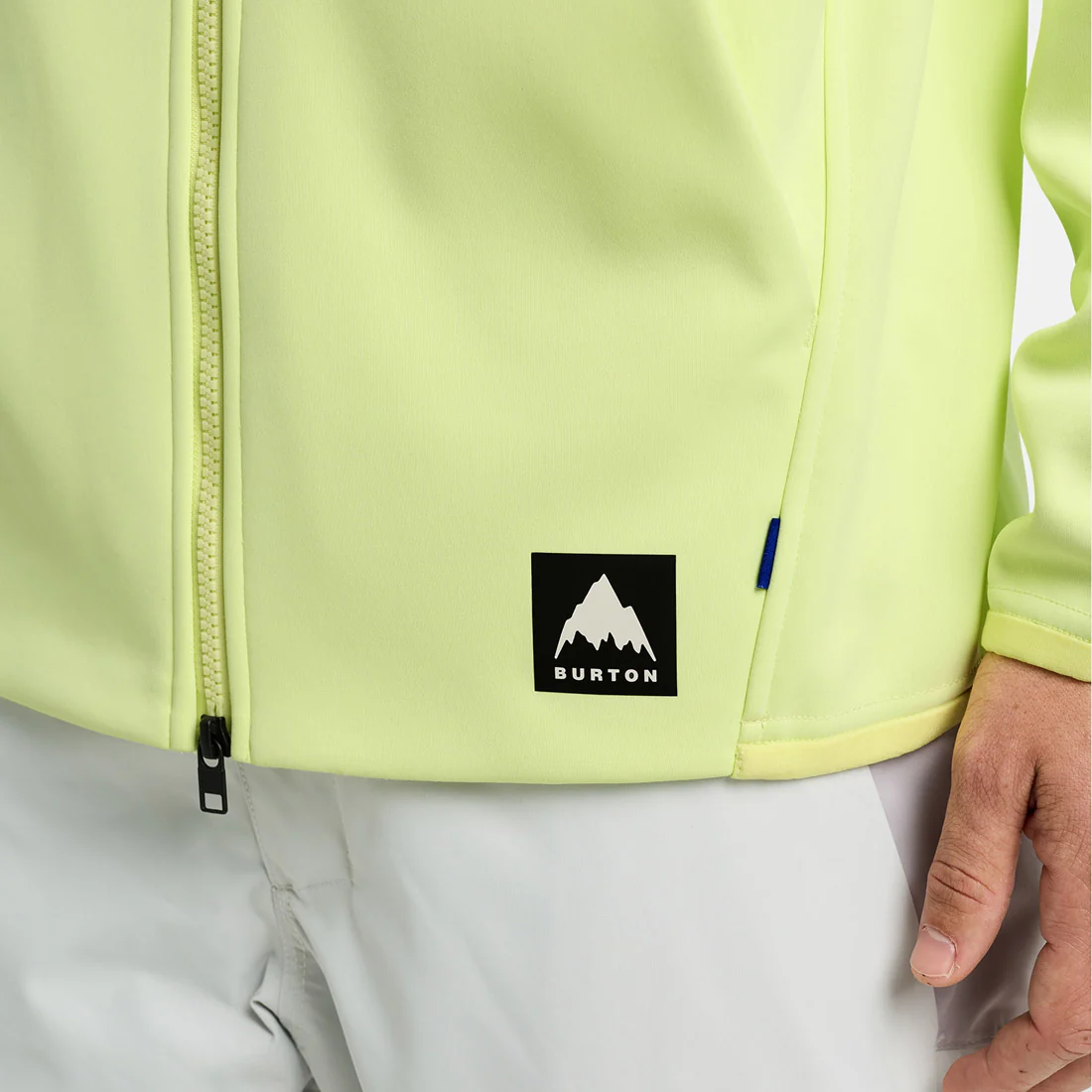 BURTON Crown Weatherproof Full Zip Hood - Glow Yellow Green - Image 3