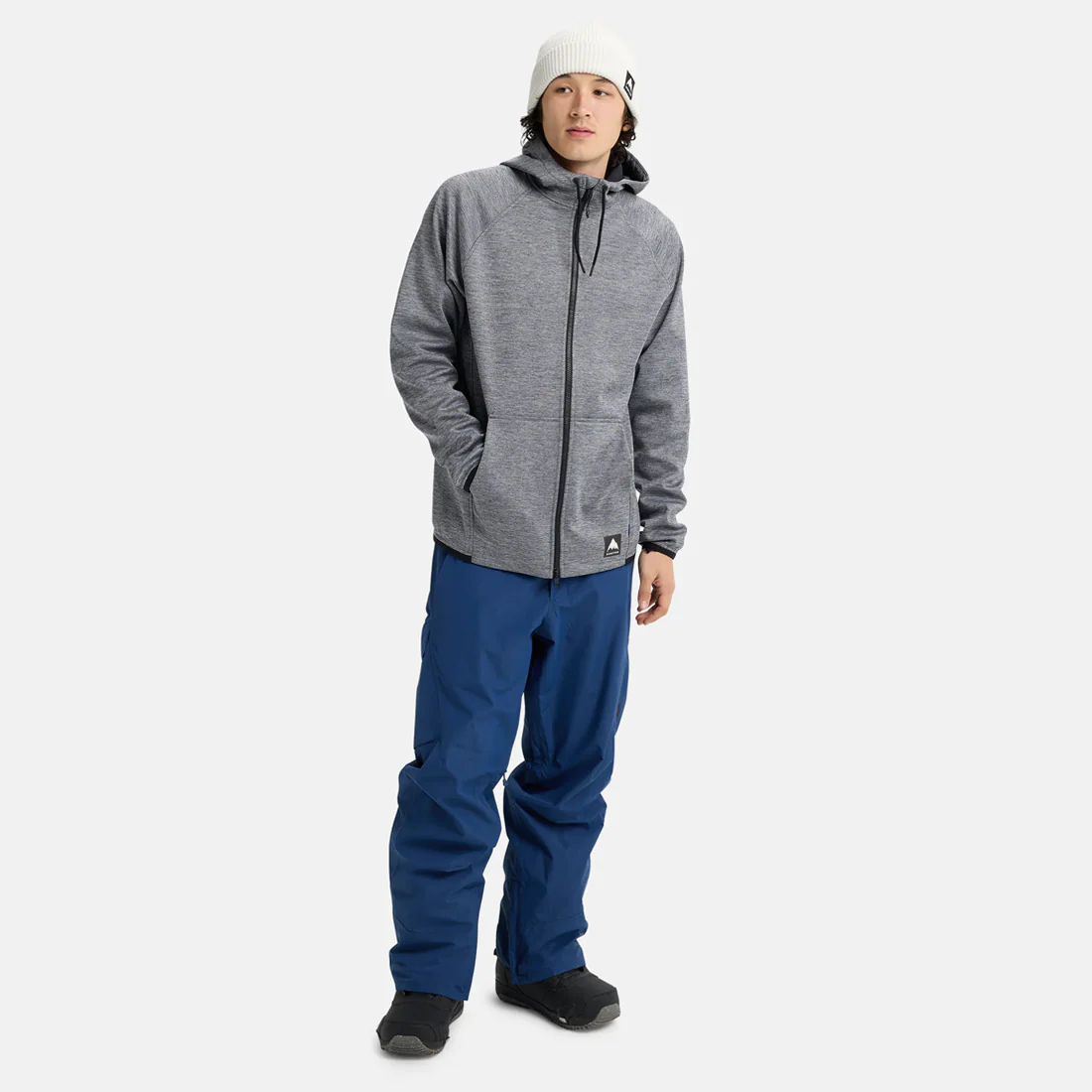 BURTON Crown Weatherproof Full Zip Hood - True Black Heather - Image 4