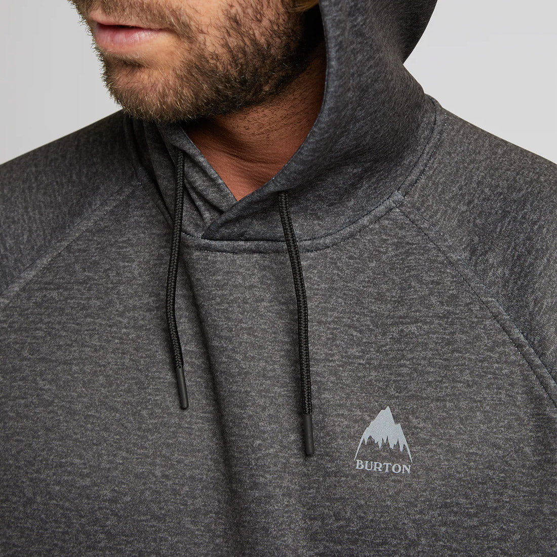 BURTON Crown Weatherproof Pullover Hood - True Black Heather - Image 3