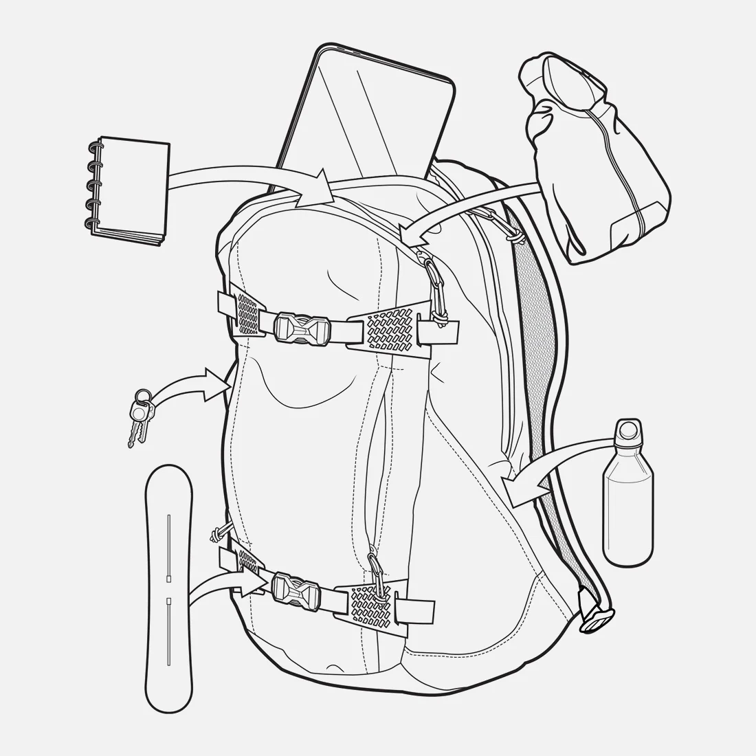 BURTON Day Hiker 2.0 22L Backpack - Soft Sage - Image 2