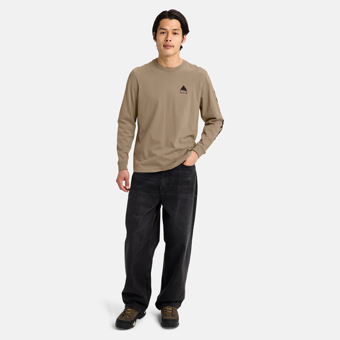 BURTON Elite Long Sleeve Tee - Summit Taupe - Image 5