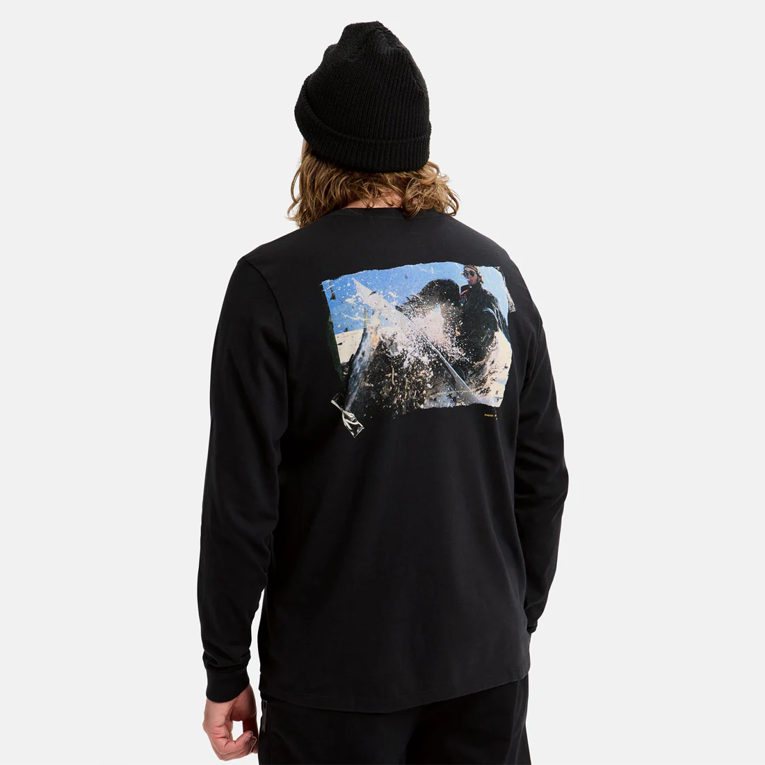 BURTON Heavyweight Photo Long Sleeve Tee - True Black - Image 2