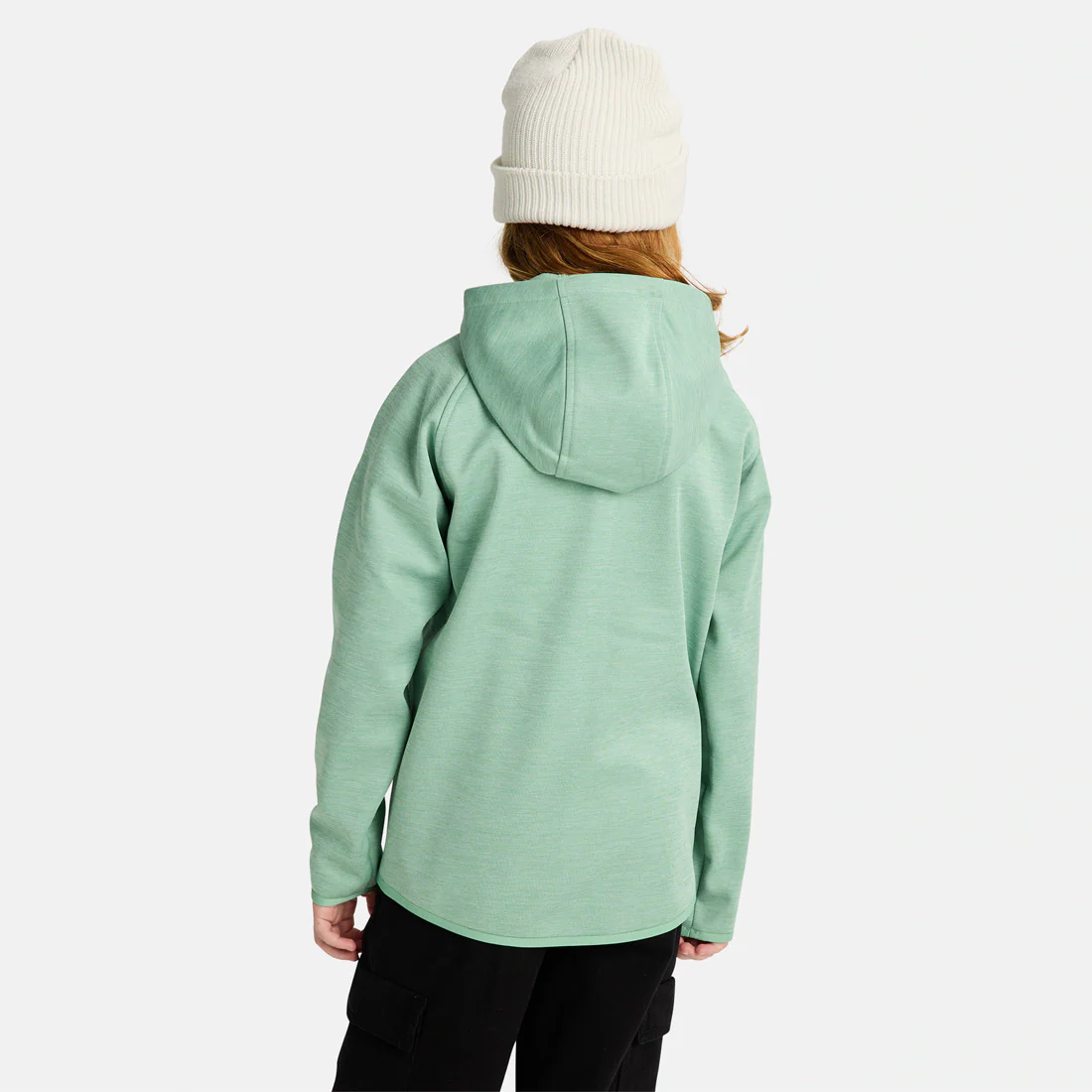 BURTON Kids' Crown Weatherproof Full Zip Hood - Soft Sage Heather - Image 3