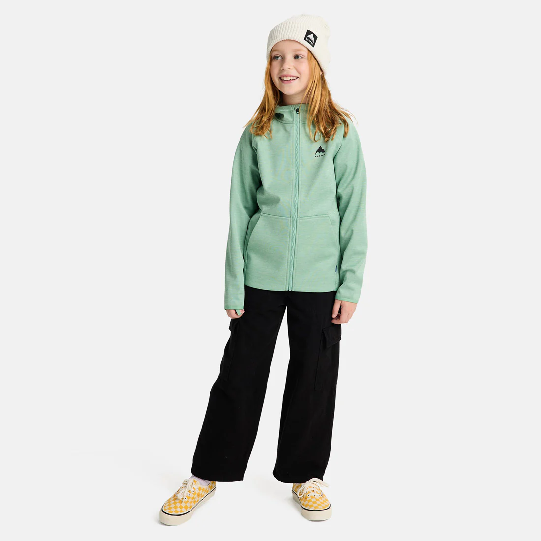 BURTON Kids' Crown Weatherproof Full Zip Hood - Soft Sage Heather - Image 6