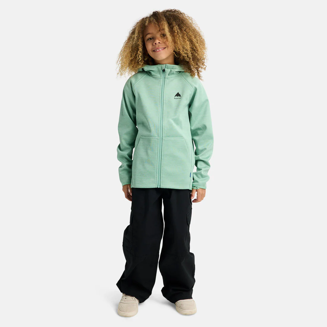 BURTON Kids' Crown Weatherproof Full Zip Hood - Soft Sage Heather - Image 7