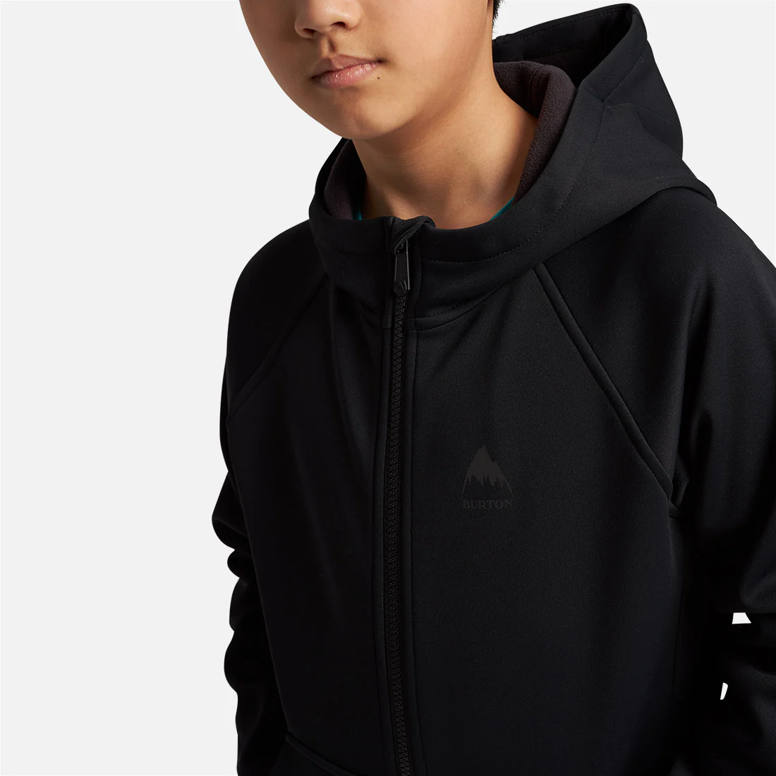 BURTON Kids' Crown Weatherproof Full Zip Hood - True Black - Image 3