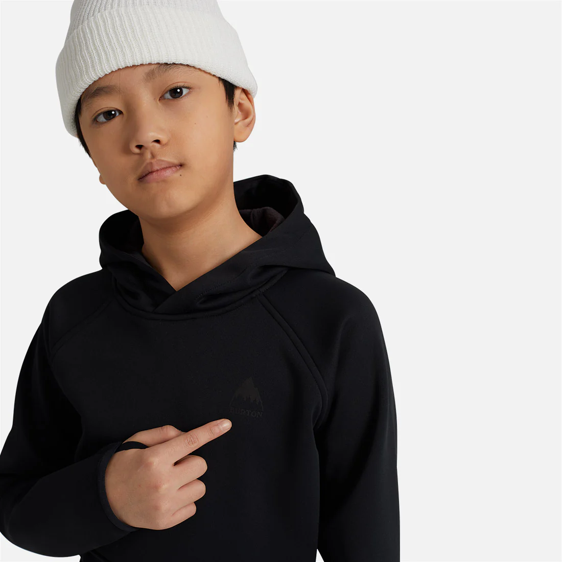 BURTON Kids' Crown Weatherproof Pullover Hood - True Black - Image 3