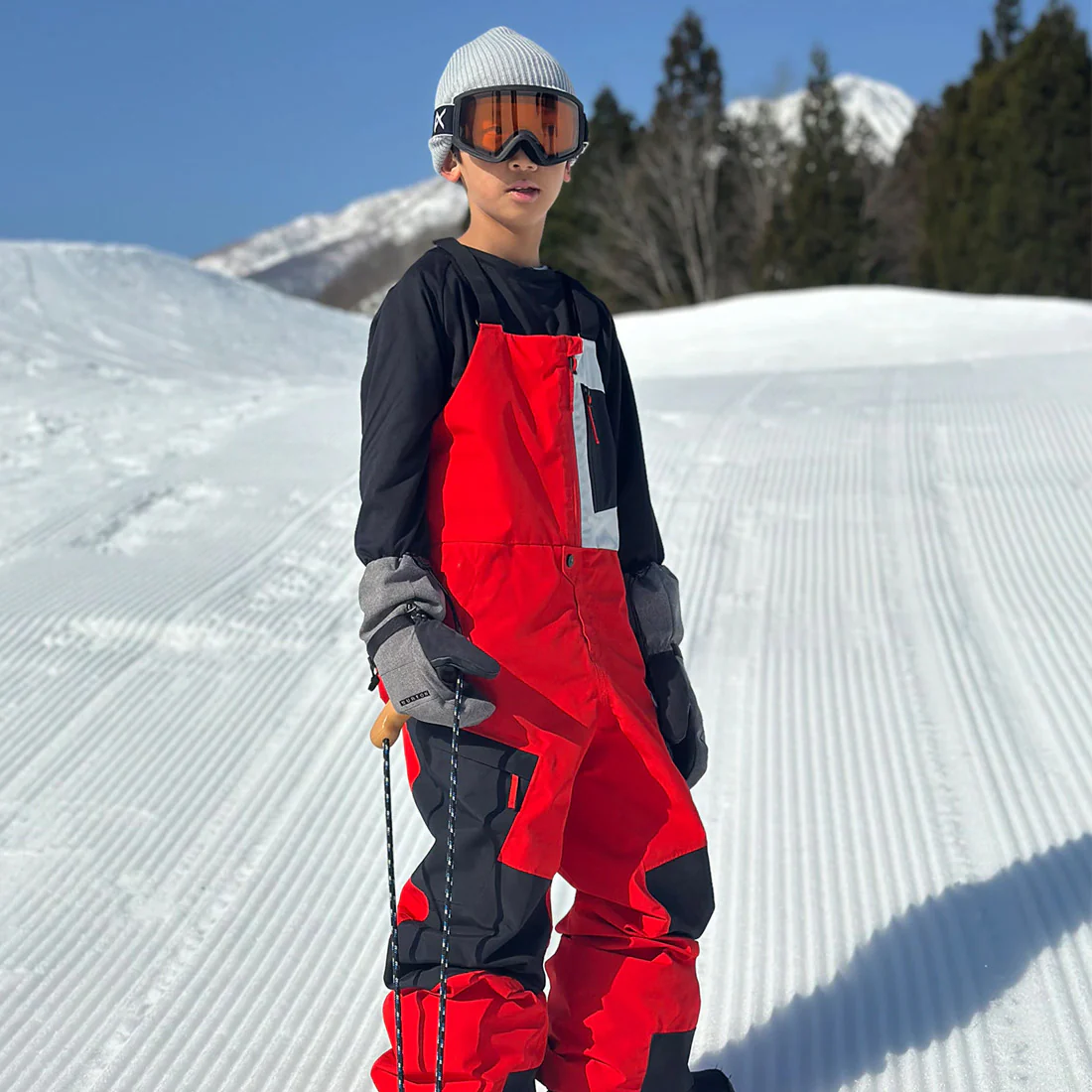 BURTON Kids' Gore-Tex 2L Powline Bib Pant 2026 - Flame Scarlet/True Black - Image 8
