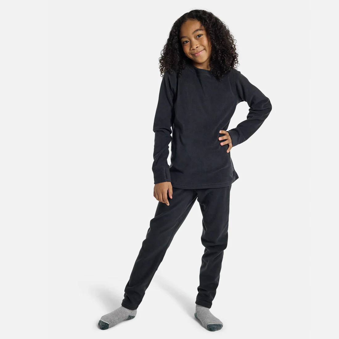 BURTON Kids' Heavyweight Fleece Set - True Black - Image 3