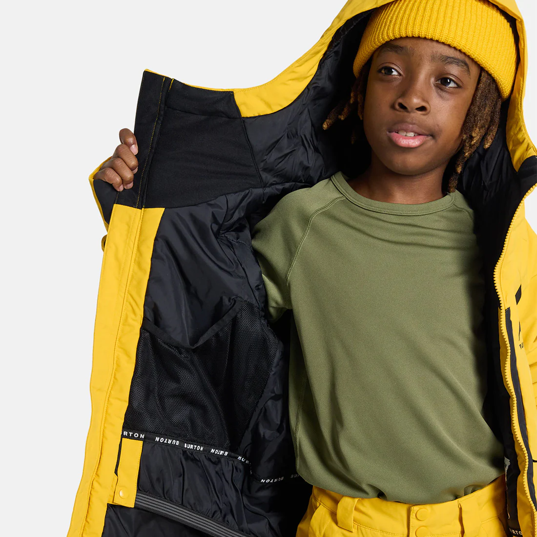 BURTON Kids' Hillslope Jacket 2026 - Goldenrod/True Black - Image 7