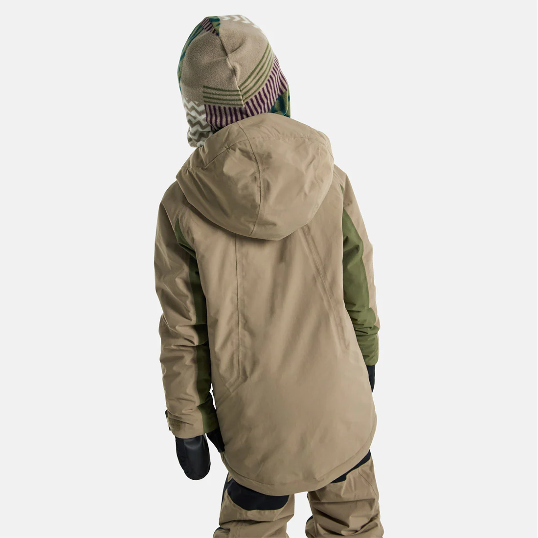 BURTON Kids' Hillslope Jacket 2026 - Summit Taupe/Forest Moss - Image 2
