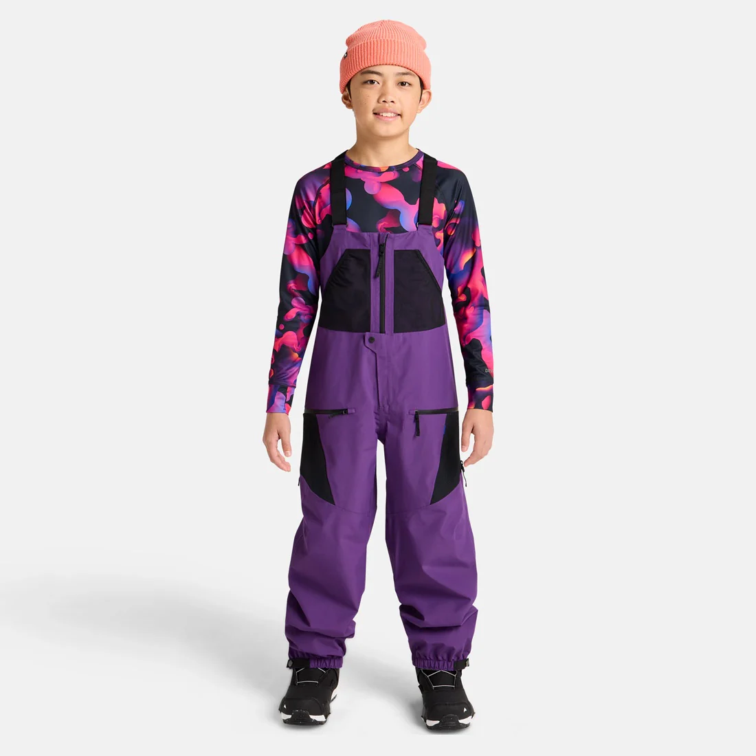 BURTON Kids' Outbeam 3L Bib Pant 2026 - Imperial Purple/True Black