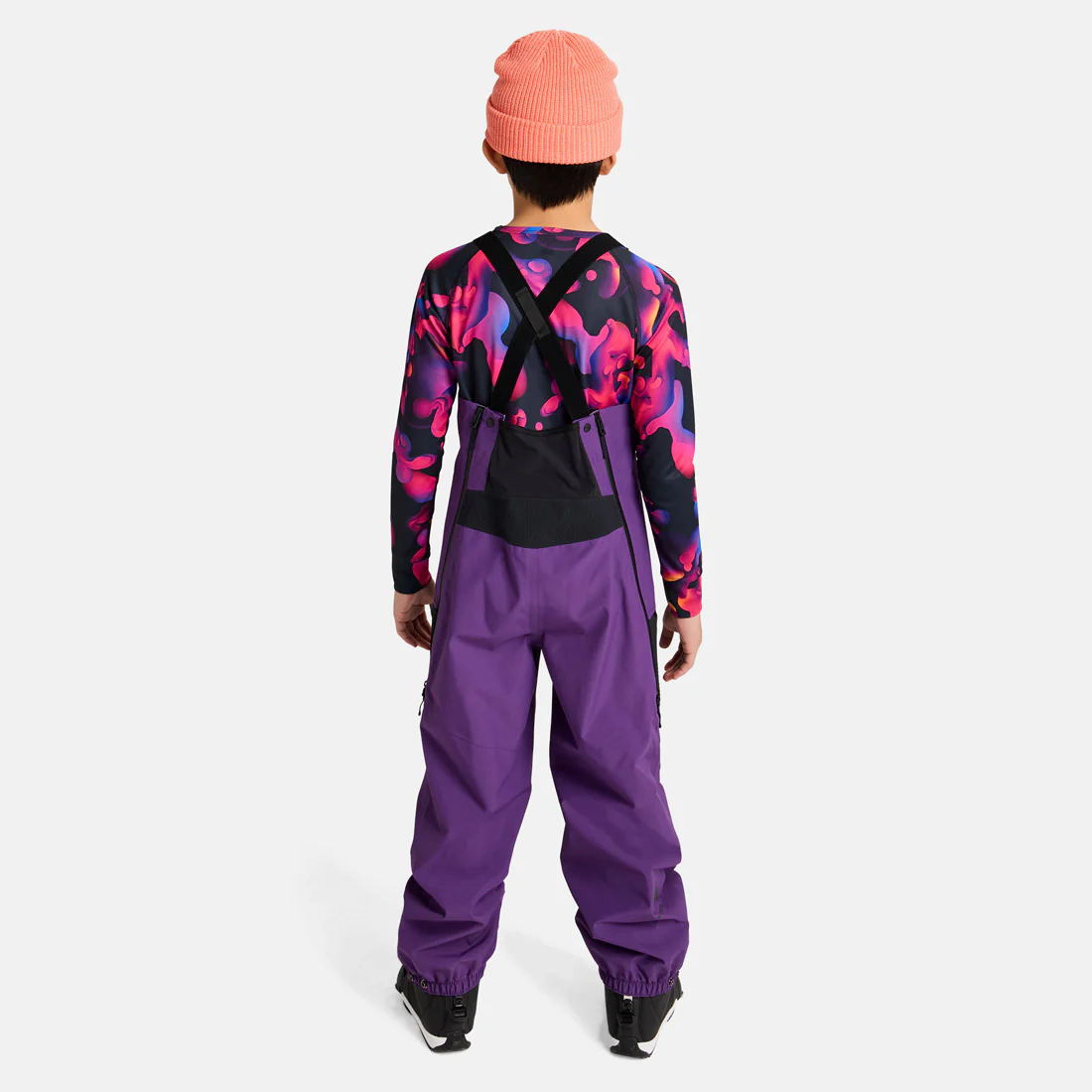 BURTON Kids' Outbeam 3L Bib Pant 2026 - Imperial Purple/True Black - Image 2