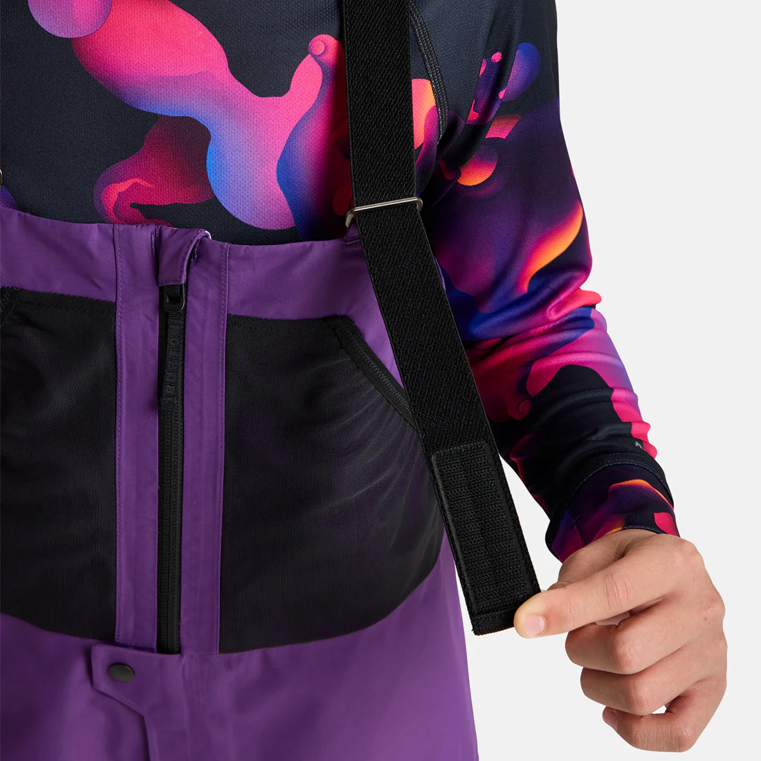 BURTON Kids' Outbeam 3L Bib Pant 2026 - Imperial Purple/True Black - Image 3