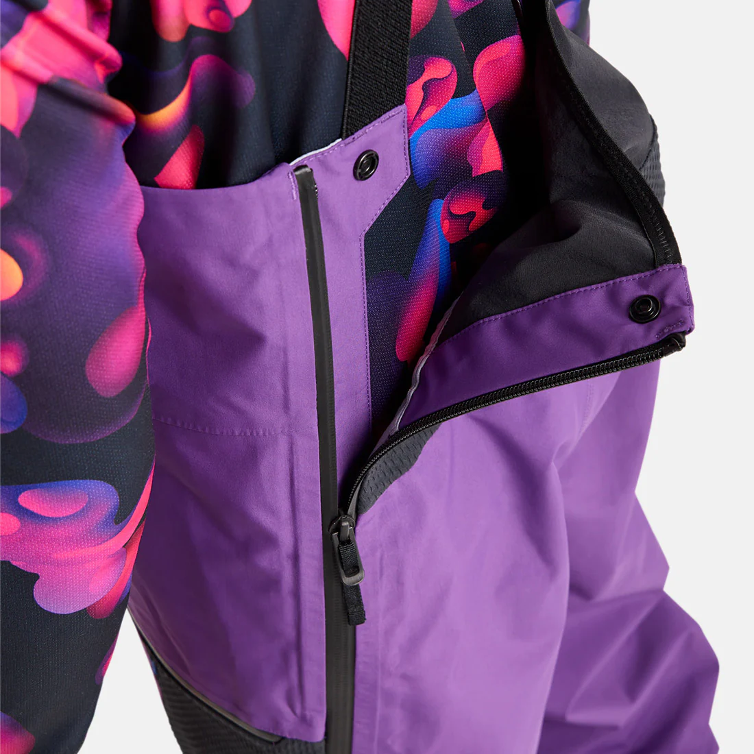 BURTON Kids' Outbeam 3L Bib Pant 2026 - Imperial Purple/True Black - Image 4