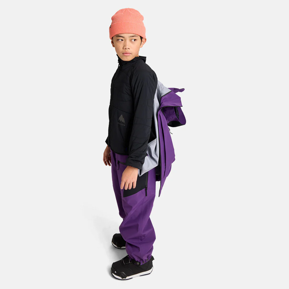 BURTON Kids' Outbeam 3L Jacket System 2026 - Imperial Purple/True Black - Image 2