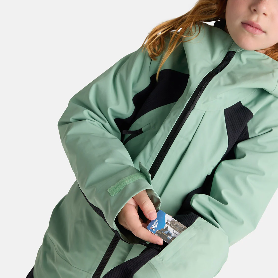 BURTON Kids' Outbeam 3L Jacket System 2026 - Soft Sage/True Black - Image 3