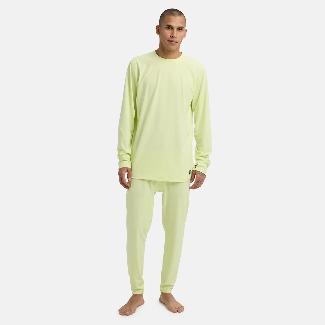 BURTON Midweight Base Layer Crew - Glow Yellow Green - Image 3