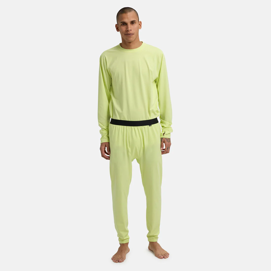 BURTON Midweight Base Layer Pants - Glow Yellow Green - Image 3