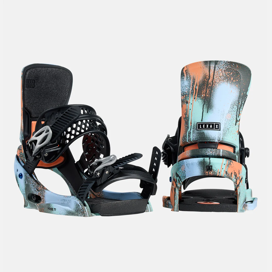 BURTON MINE77 Lexa X EST Bindings - True Black Spray Paint - Image 4