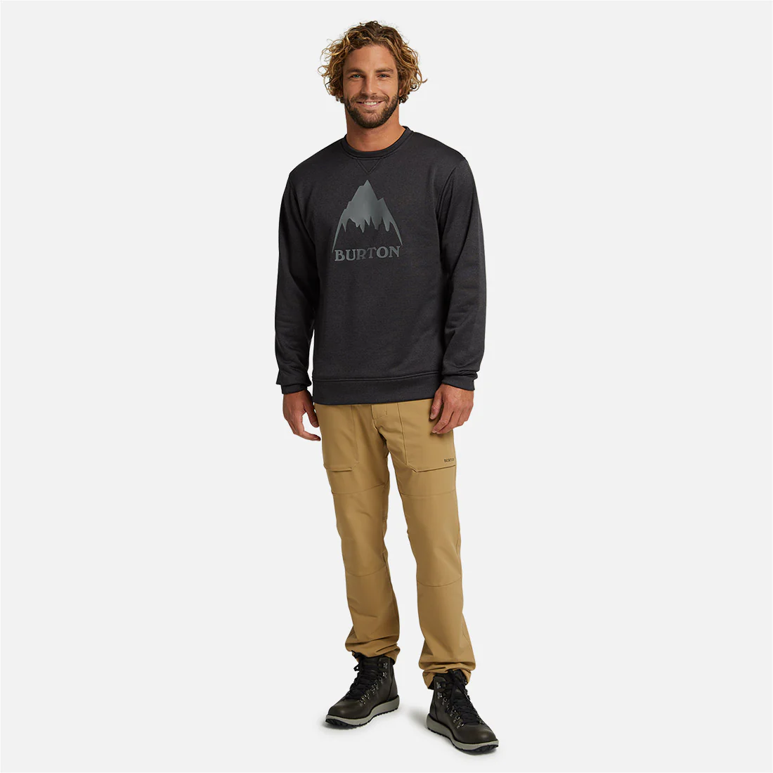 BURTON Oak Crew - True Black Heather - Image 2