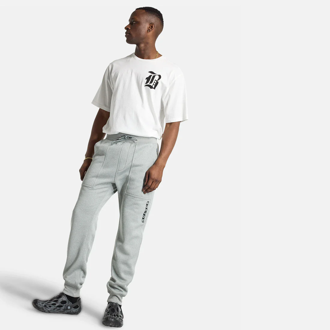 BURTON Oak Fleece Pant - Gray Heather - Image 3
