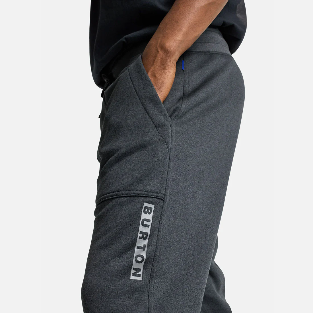 BURTON Oak Fleece Pant - True Black Heather - Image 3
