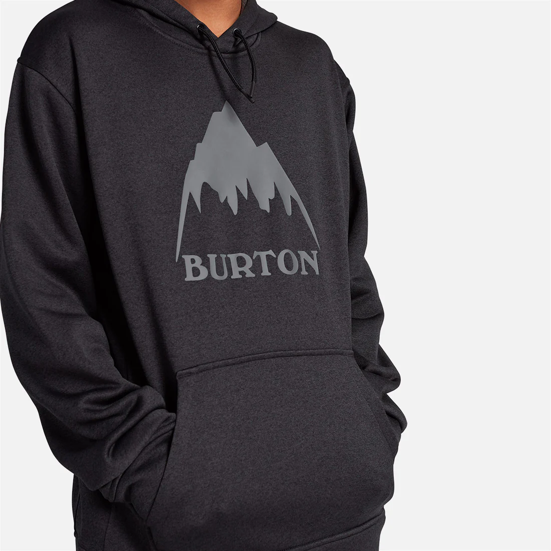 BURTON Oak Pullover Hood - True Black Heather - Image 3
