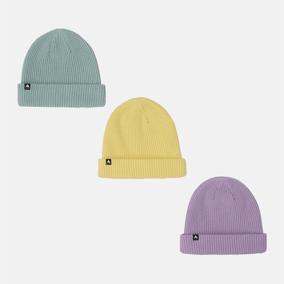 BURTON Recylced DND Beanie 3-Pack - Washed Lavender/Light Teal/Glow Yellow Green