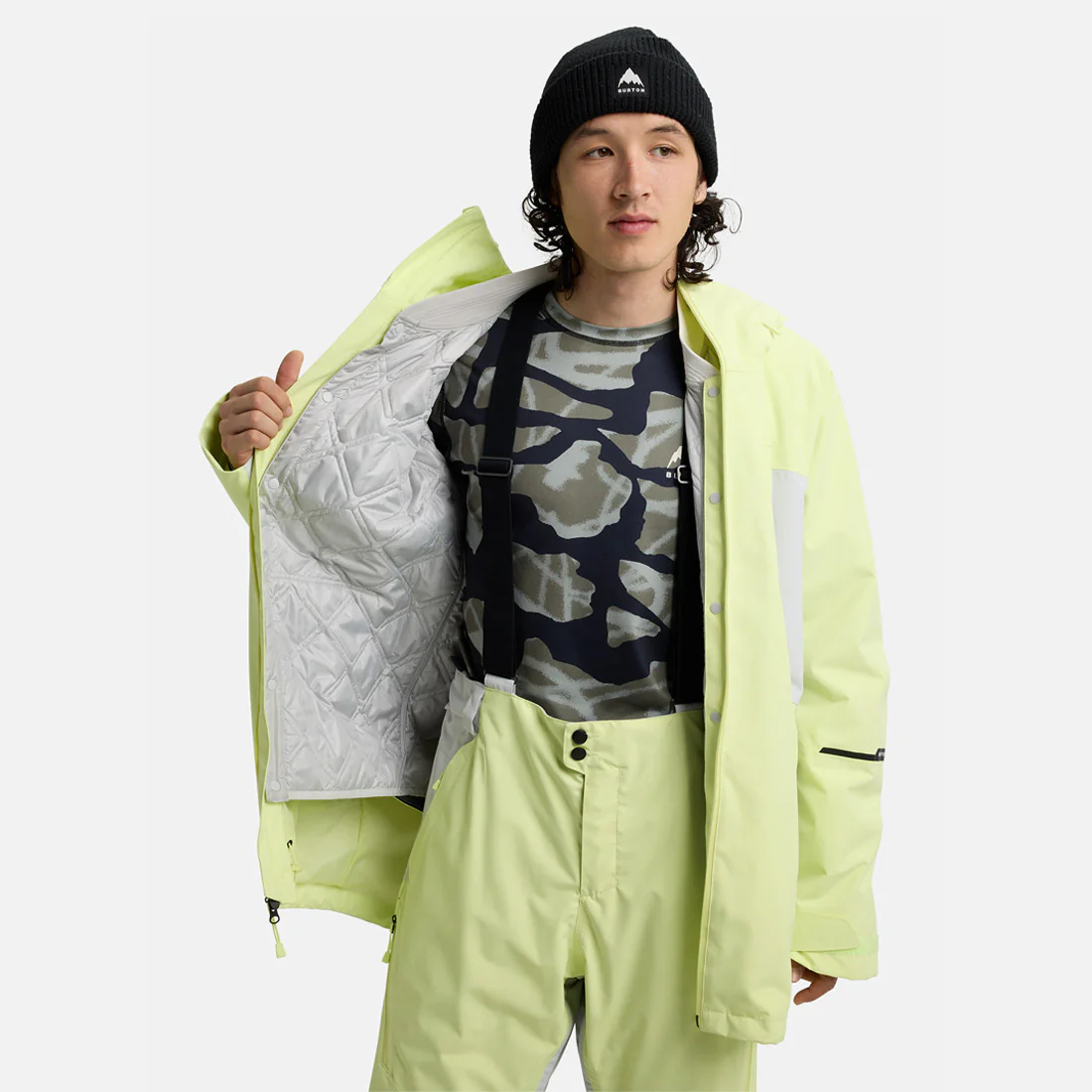BURTON Reserve 2L 3-In-1 Jacket 2026 - Glow Yellow Green/Gray Cloud - Image 6