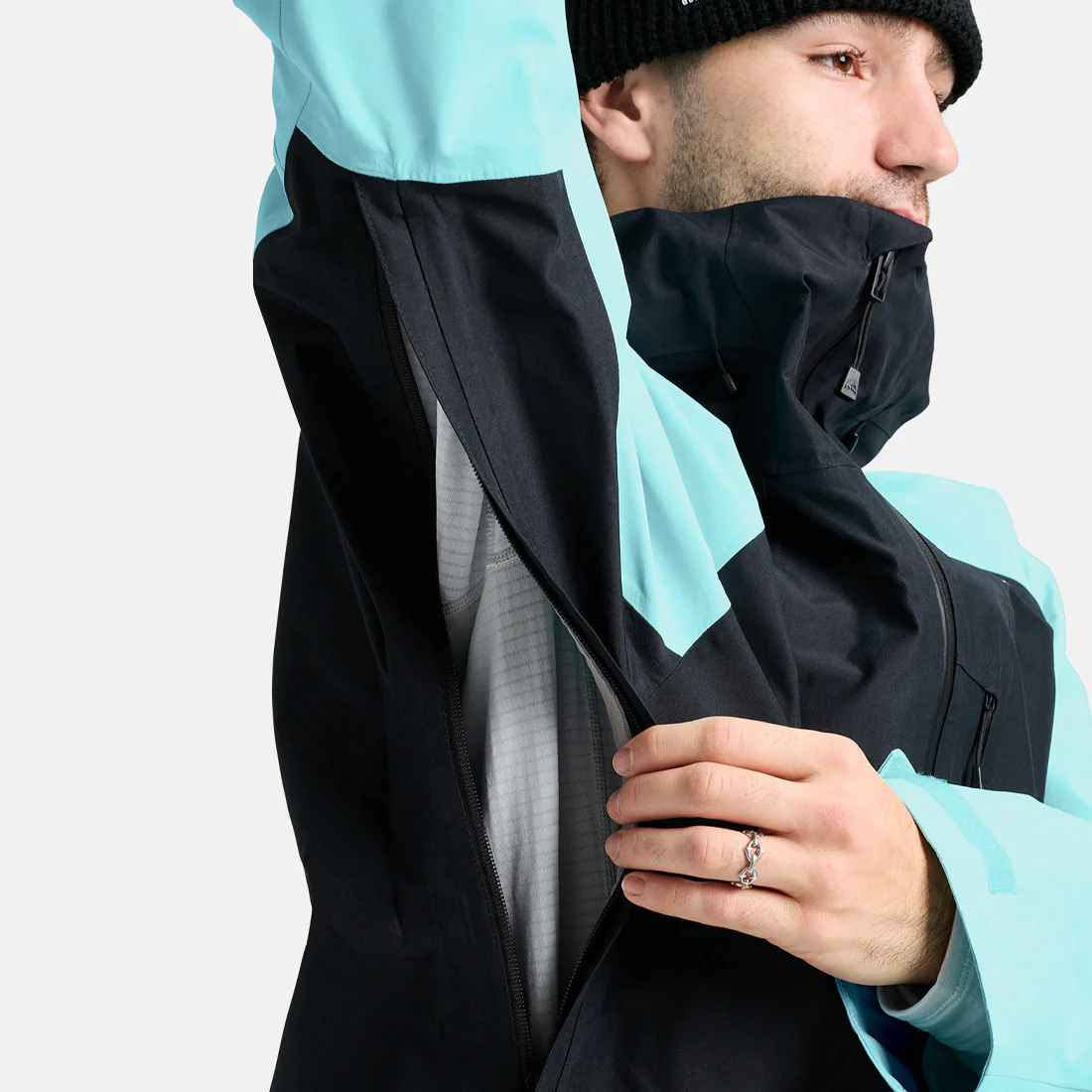BURTON Reserve 3L Jacket - True Black/Light Teal - Image 3