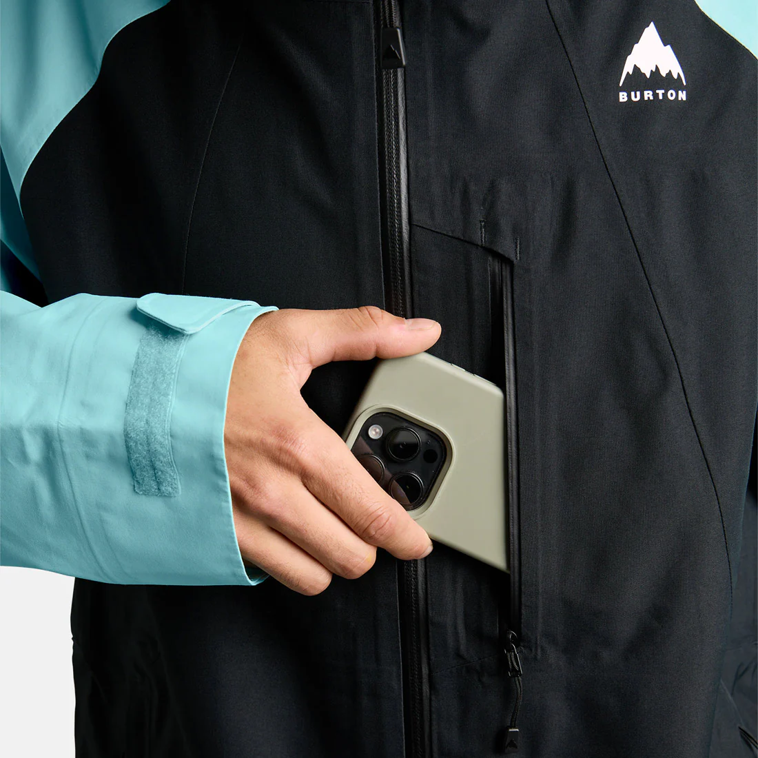 BURTON Reserve 3L Jacket - True Black/Light Teal - Image 4