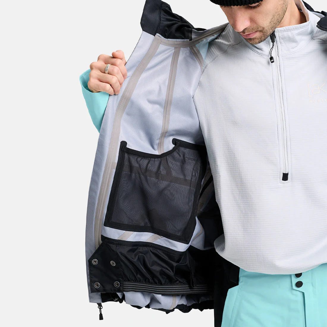 BURTON Reserve 3L Jacket - True Black/Light Teal - Image 7