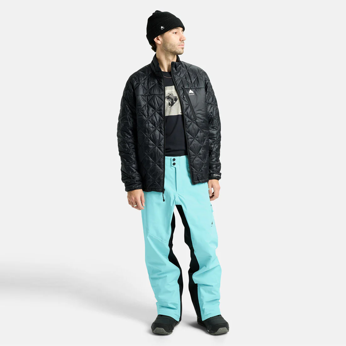 BURTON Reserve 3L Pant - Light Teal/True Black - Image 7