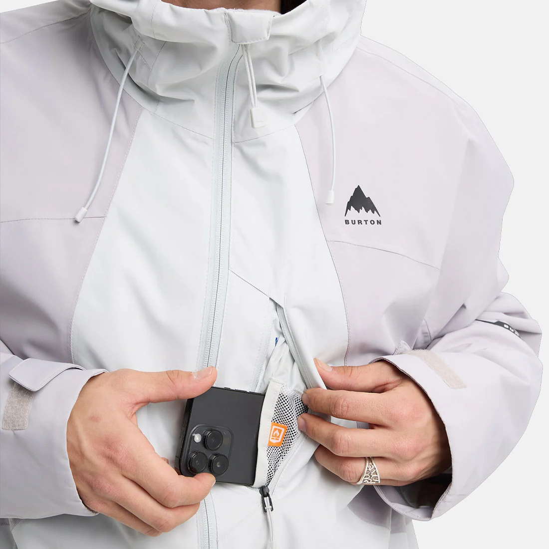 BURTON Reserve 2L Jacket 2026 - Gray Cloud/Washed Lavender - Image 5