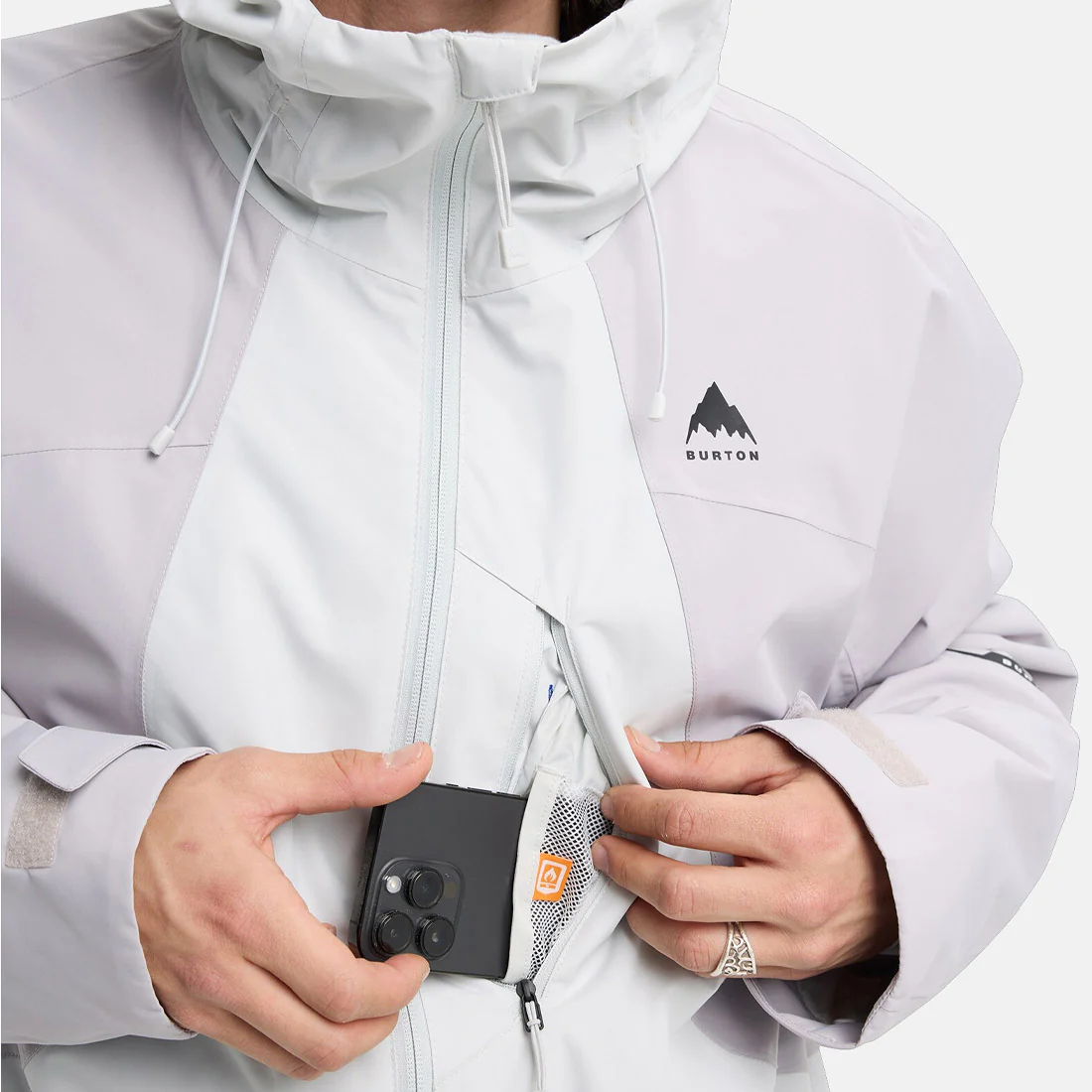BURTON Reserve 2L Jacket 2026 - Gray Cloud/Washed Lavender - Image 6