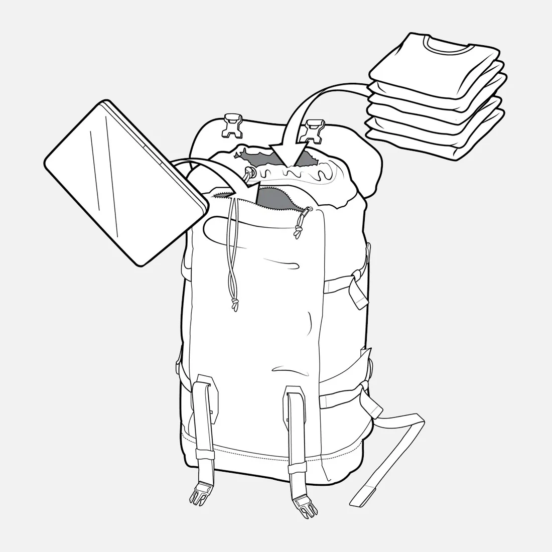 BURTON Tinder 2.0 30L Backpack - Snowfall Camo - Image 4