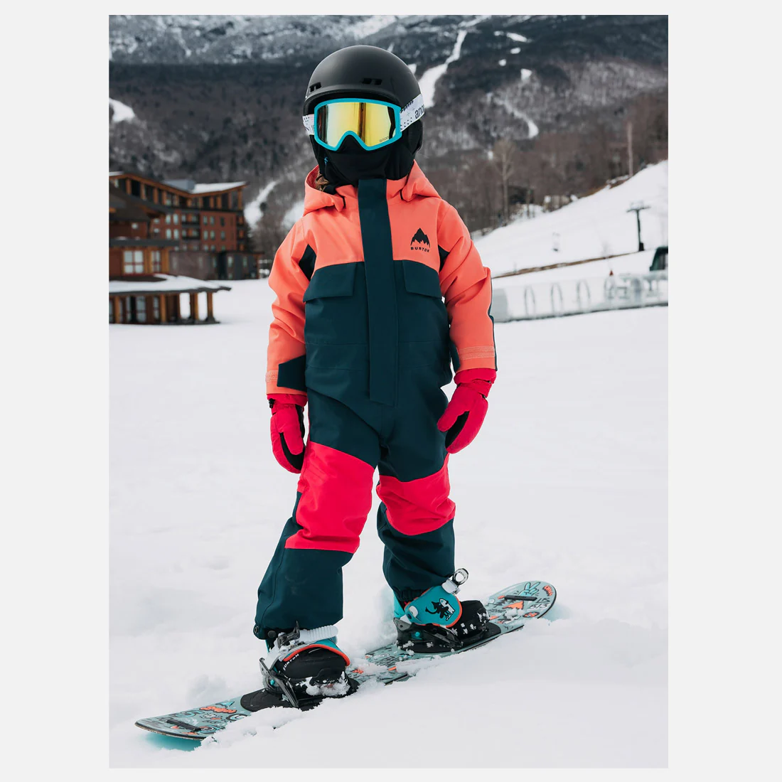 BURTON Toddlers' 2L One Piece 2026 - Peach Echo/Deep Emerald - Image 2