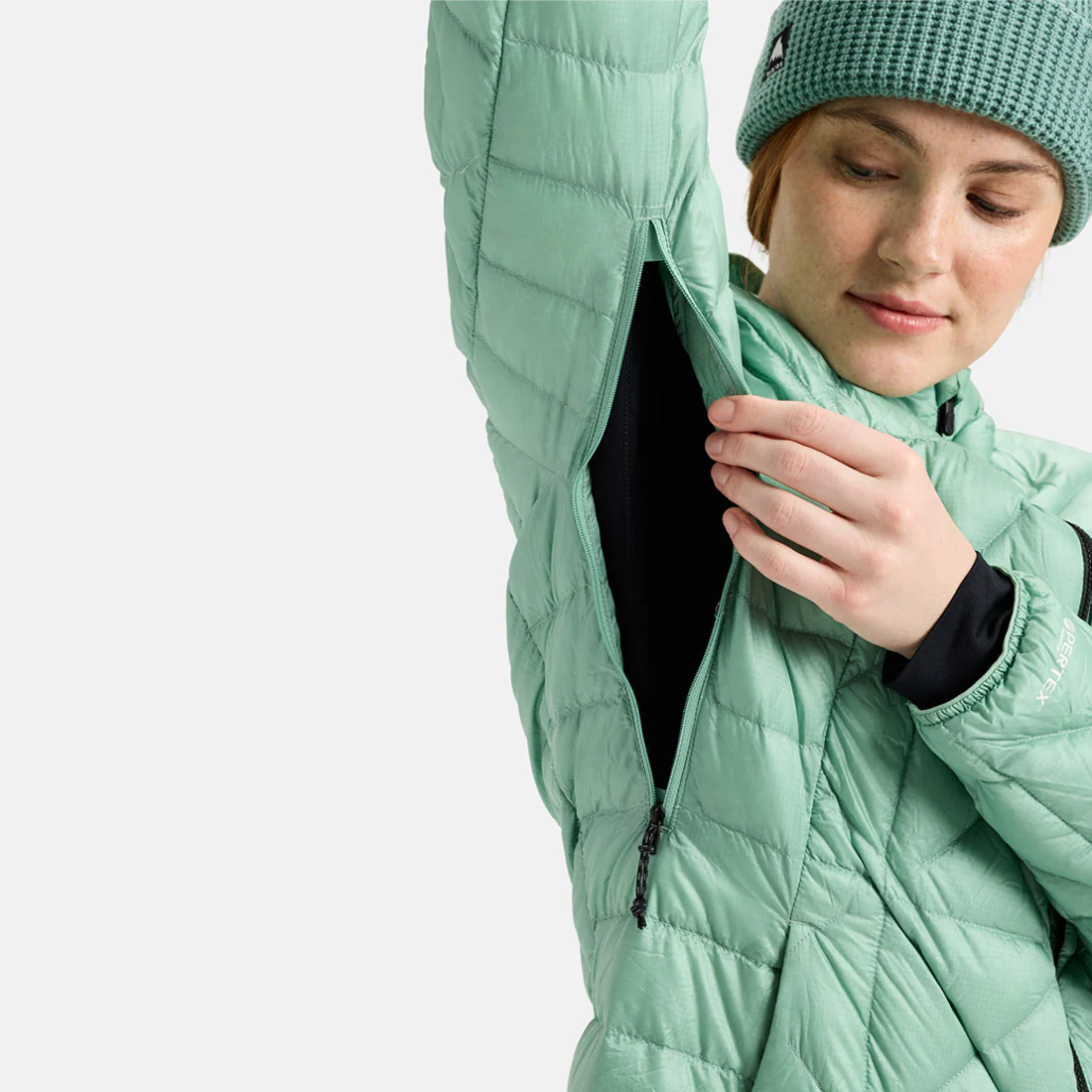 BURTON Women's [ak] Baker Down Hooded Jacket 2026 - Soft Sage - Image 5