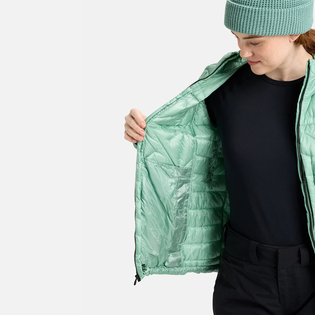 BURTON Women's [ak] Baker Down Hooded Jacket 2026 - Soft Sage - Image 9