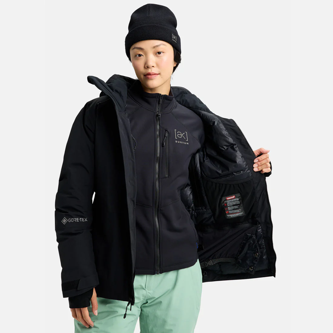 BURTON Women's [ak] Gore-Tex 2L Flare Down Jacket 2026 - True Black - Image 8