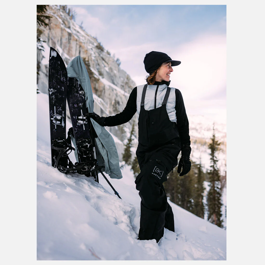 BURTON Women's [ak] Gore-Tex 3L Kimmy Bib Pant 2026 - True Black - Image 8