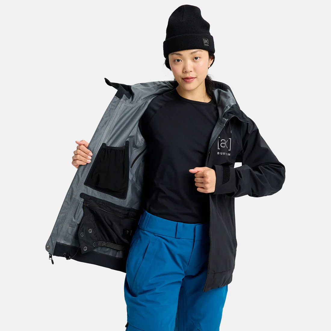 BURTON Women's [ak] Gore-Tex 3L Kimmy Jacket 2026 - True Black - Image 8