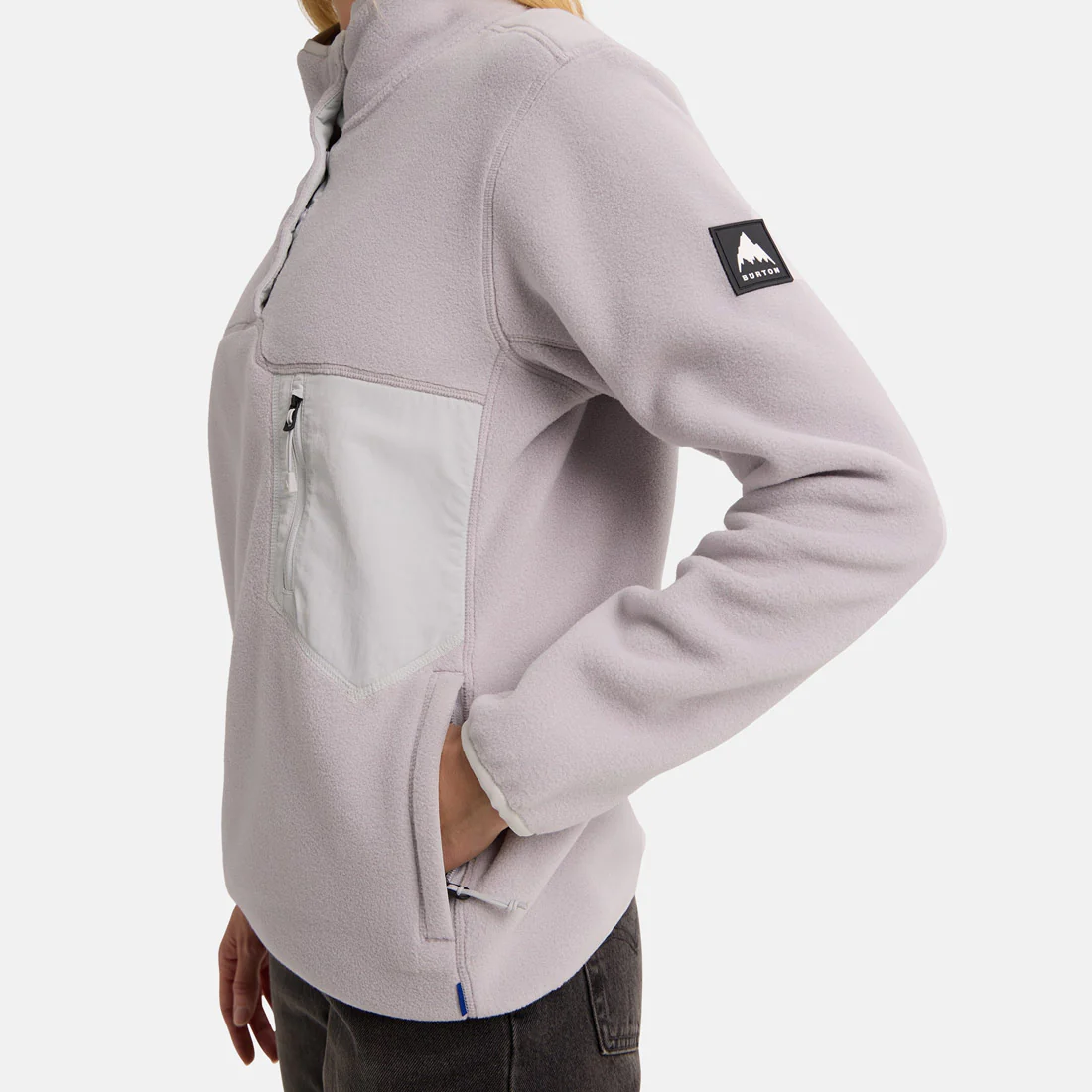 BURTON Women's Cinder Fleece Pullover - Washed Lavender - Image 3