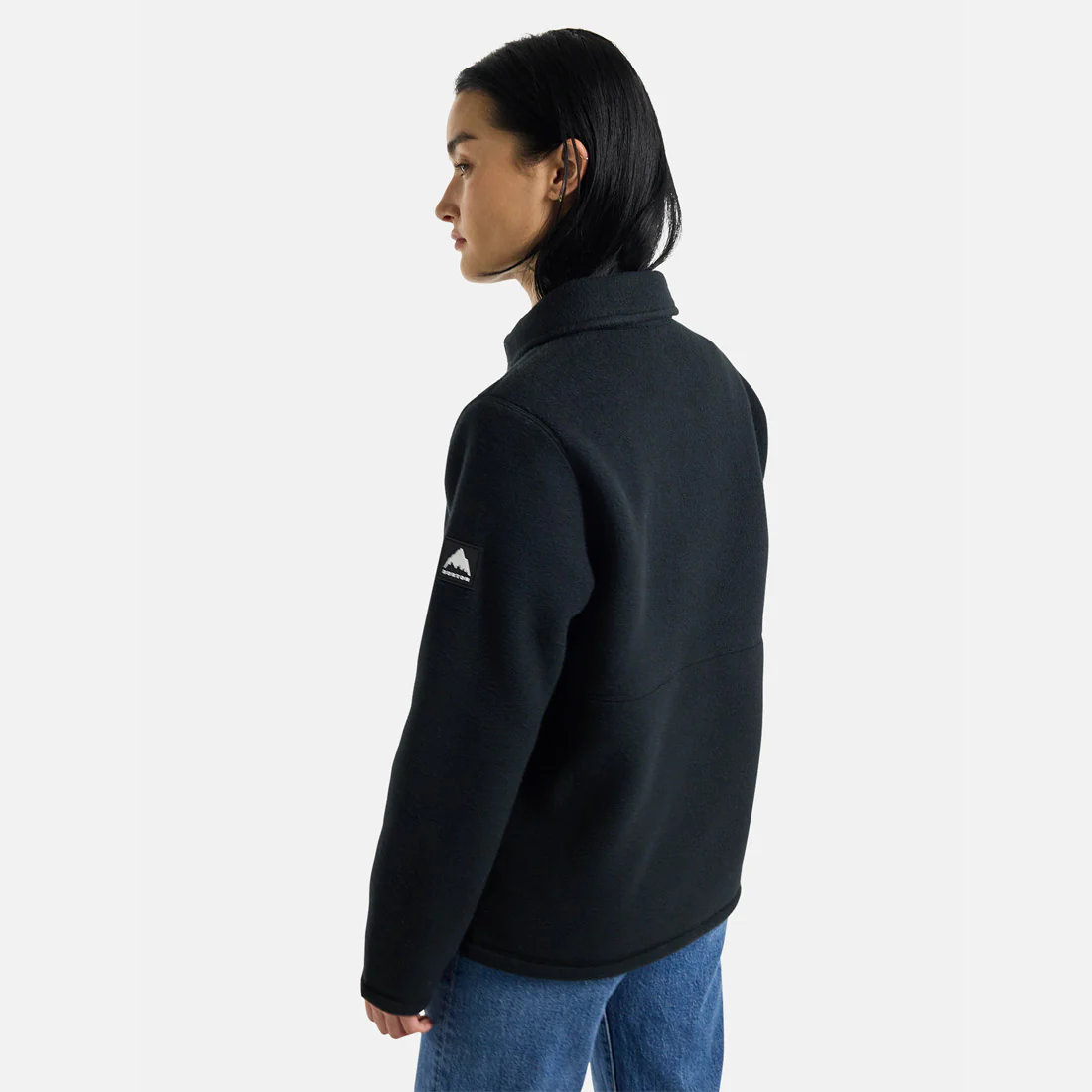 BURTON Women's Cinder Fleece Shirt - True Black - Image 3
