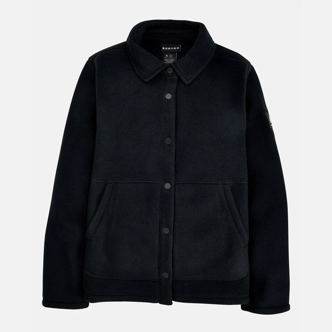 BURTON Women's Cinder Fleece Shirt - True Black - Image 5
