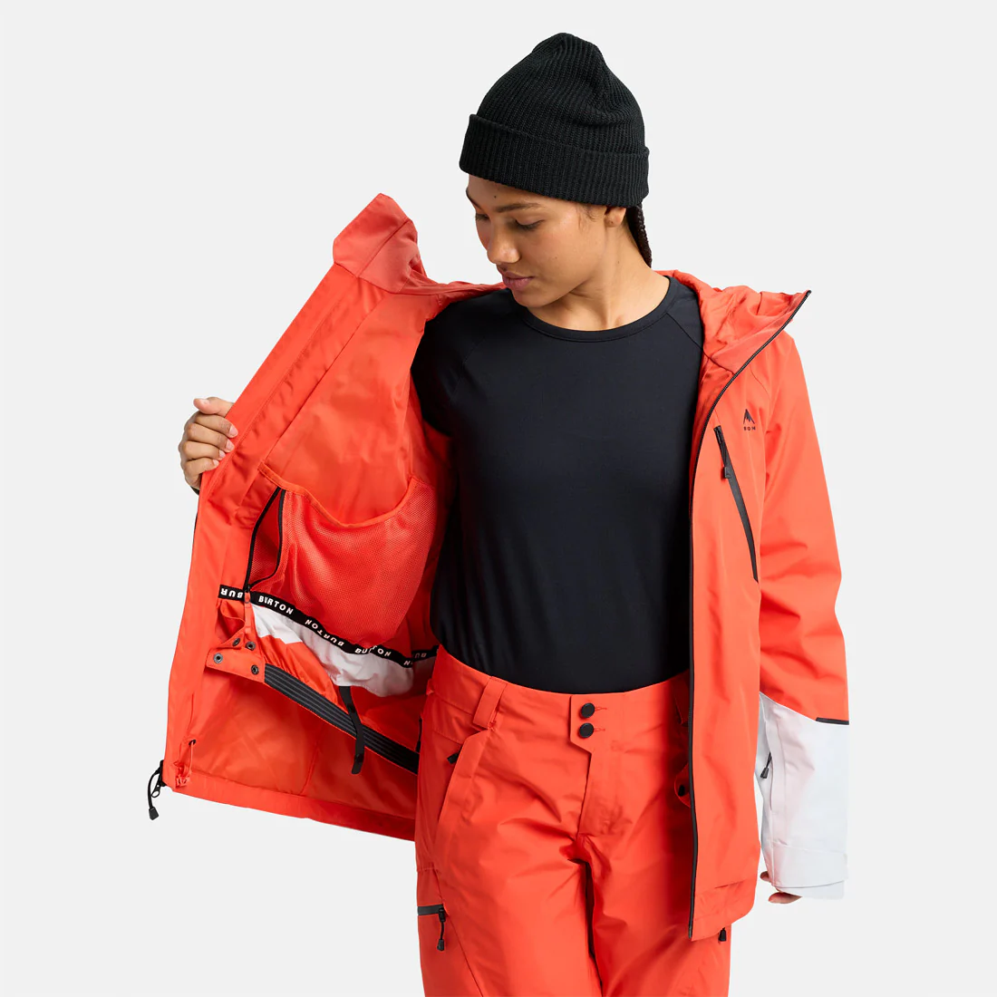 BURTON Women's Gore-Tex 2L Reserve Jacket 2026 - Fiesta Red/Gray Cloud - Image 8