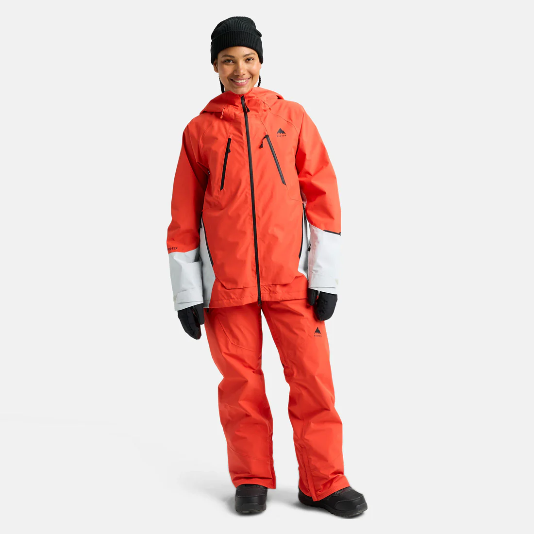 BURTON Women's Gore-Tex 2L Reserve Jacket 2026 - Fiesta Red/Gray Cloud - Image 9