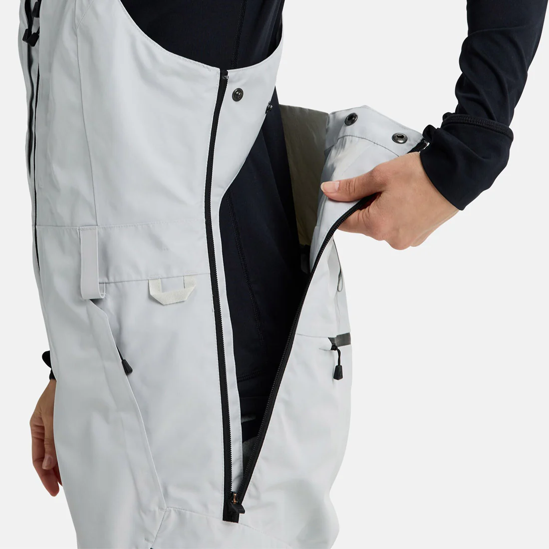 BURTON Women's Gore-Tex 2L Reserve Bib Pant 2026 - Gray Cloud - Image 4