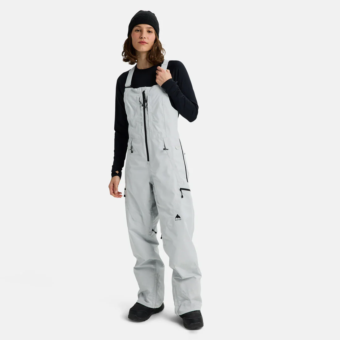 BURTON Women's Gore-Tex 2L Reserve Bib Pant 2026 - Gray Cloud - Image 7